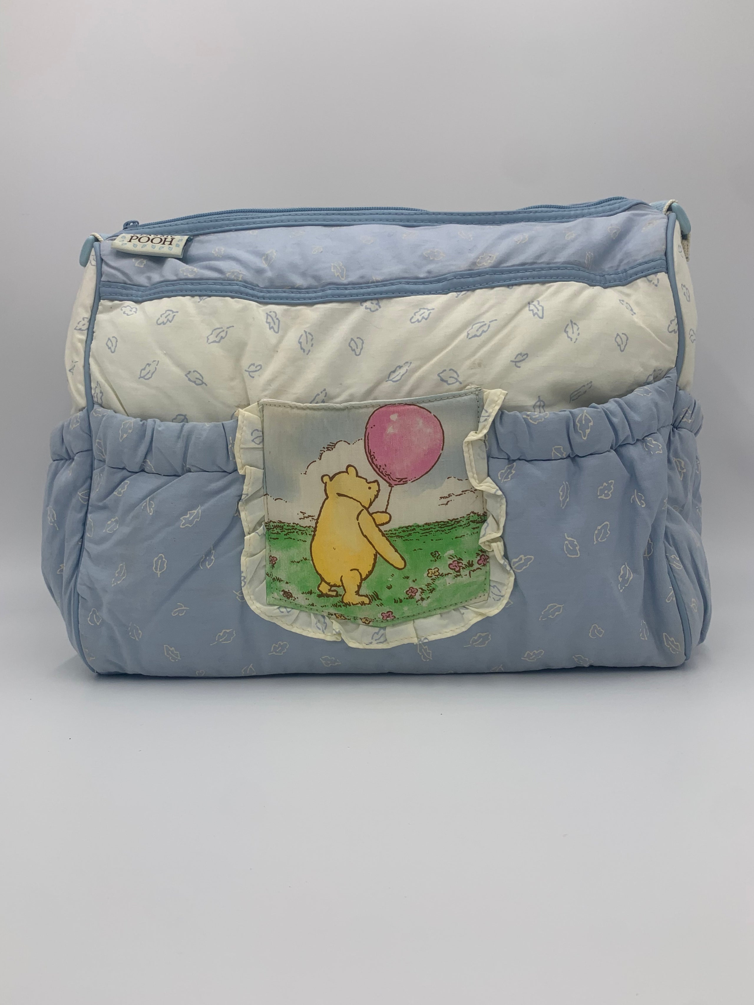 Classic Pooh Blue and Cream with Characters Diaper Bag